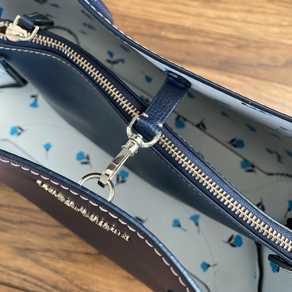 Kate Spade Navy Dainty Bloom Satchel - Picture 6 of 8